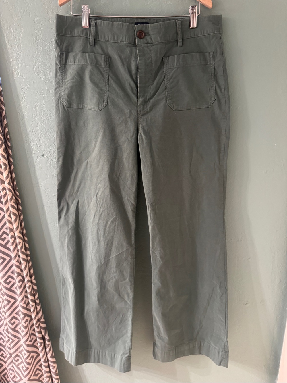 J. Crew Olive Straight-Leg Utility Pants